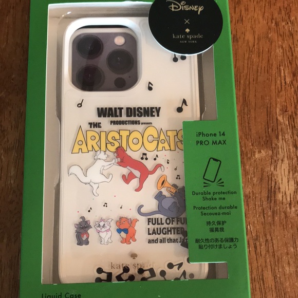 Authentic Kate Spade Aristocats Disney iPhone Pro Max. New in Box with tag. - Picture 2 of 12